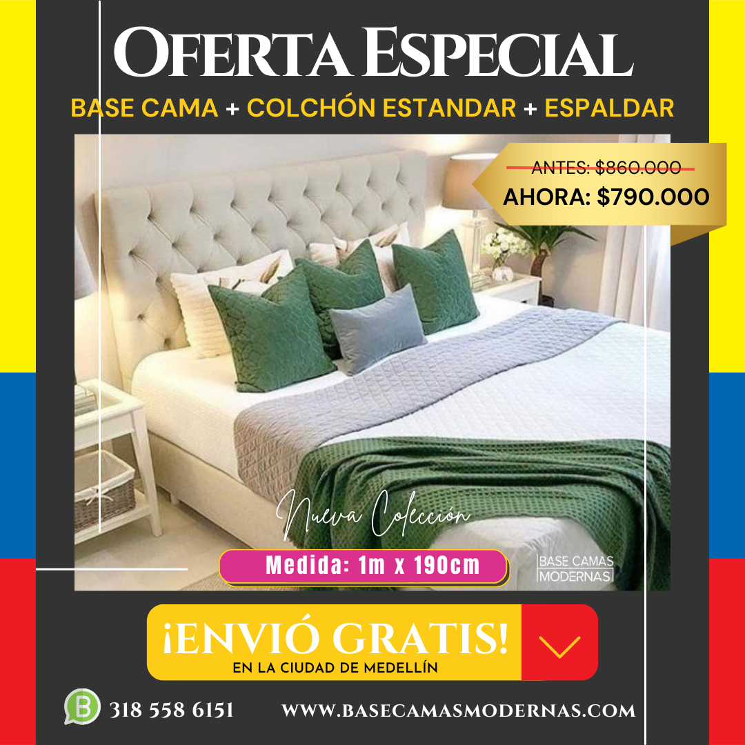 #colchones #colchonesmedellin #basecamas #basecamasmedellin #camas #camasmedellin #camasmodernas #basecamasmodernas #espaldares #espaldaresdecamas #muebles